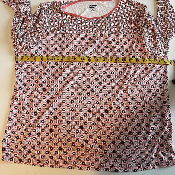Lands End Women’s Plus 1x Long Sleeve Crew Neck Rash Guard UPF 50 Swim Tee Pink - Picture 8 of 11